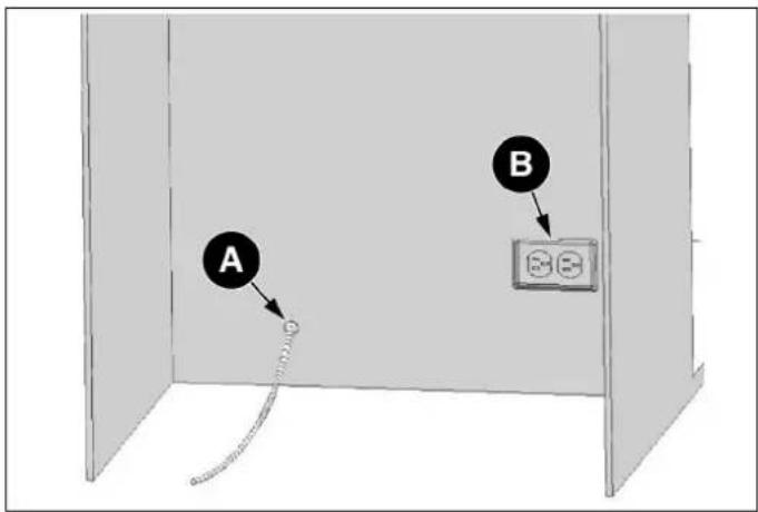 BERTAZZONI RLD603UFPNS - DE WATERSLANG EN DE ELEKTRISCHE AANSLUITING VOORBEREIDEN - 1