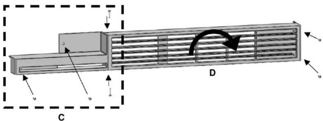 BERTAZZONI RLD603UFPNS - HOW TO CHANGE AIR VENT UPPER PART DIRECTION - 2