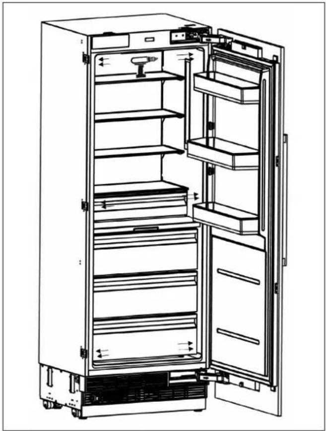 BERTAZZONI RLD603UFPNS - DE VERBINDINGSBEUGELS OP DE ZIJWANDEN VAN DE KOELKAST INSTALLEREN - 2