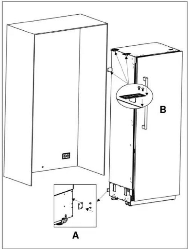 BERTAZZONI RLD603UFPNS - INSTALLING THE UPPER AND LOWER BRACKETS - 1
