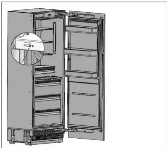 BERTAZZONI RLD603UFPNS - RETRAIT DU PANNEAU DE PORTE - 1