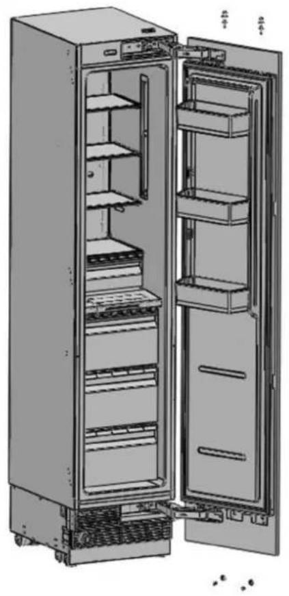 BERTAZZONI RLD603UFPNS - AVLÄGSNA DÖRRPANELEN - 8