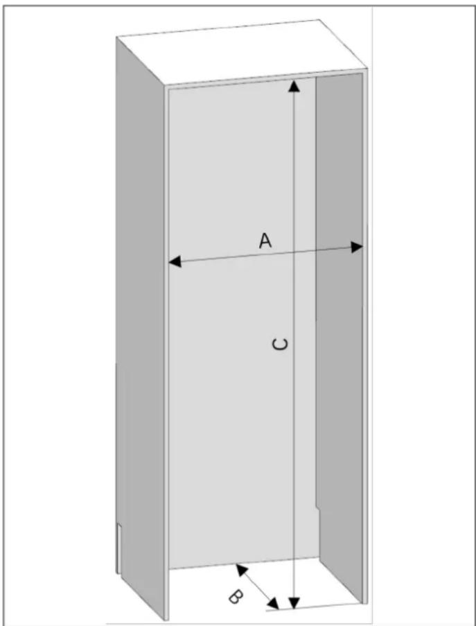 BERTAZZONI RLD603UFPNS - Dimensioni della nicchia - 1