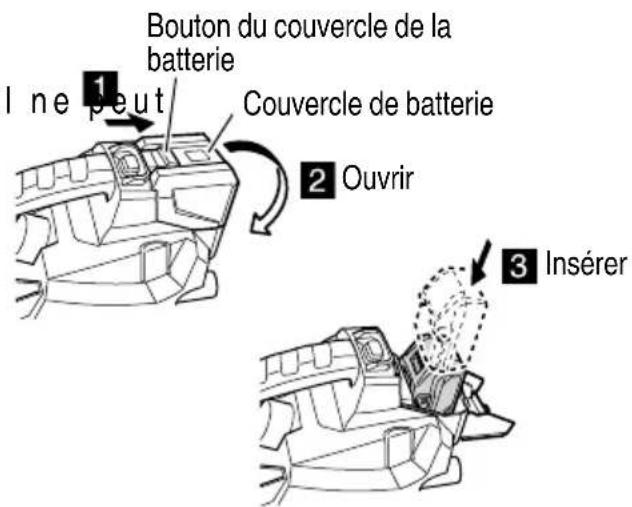 METABO RP 18DA - MÉTHODE DE RETRAIT ET D'INSTALLATION DE LA BATTERIE - 1