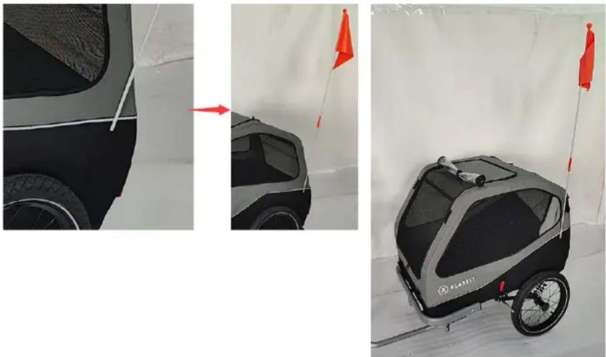 Klarfit Goldie Jogger - Colocación de la bandera de seguridad - 1