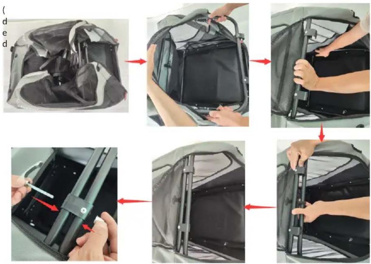 Klarfit Goldie Jogger - Desplegar la caja del remolque - 1