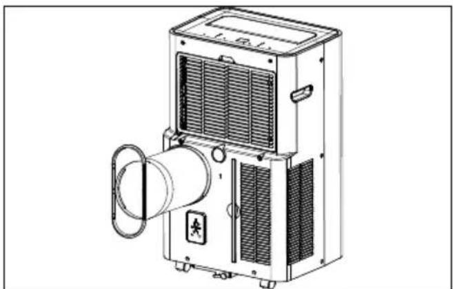 MEDION LIFE P1200 (MD 37734) - Mounting the exhaust air hose - 4