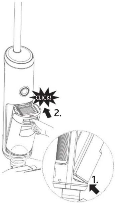 Vileda PureClean S5 Plus - De componenten van de vuilwatertank opnieuw in elkaar zetten - 1