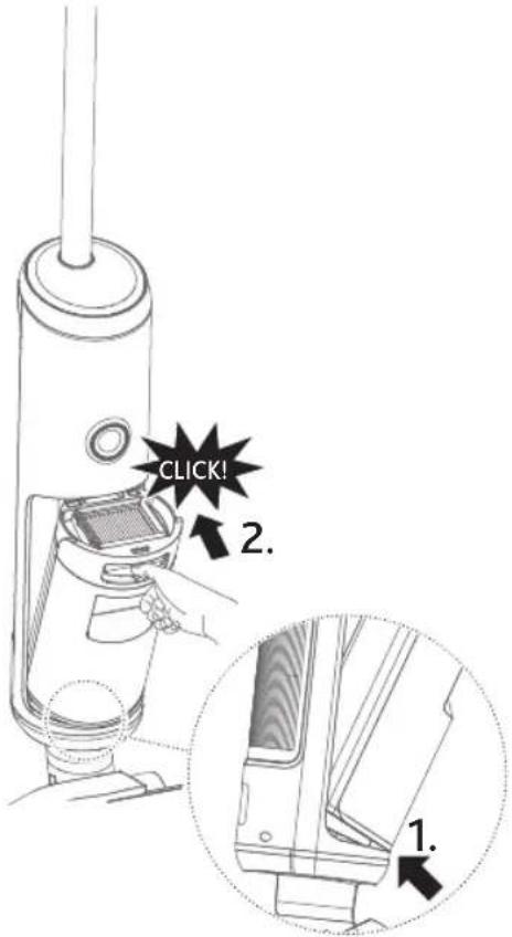 Vileda PureClean S5 Plus - Volver a montar los componentes del deposito de agua sucia - 1