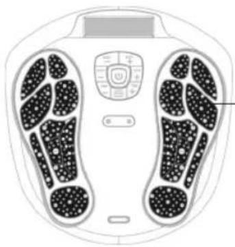 HOMEDICS CB-200-GB - Размещение электродов на приборе и в гелевых подушечках - 1