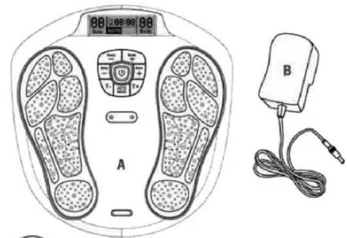HOMEDICS CB-200-GB - NÁKRES PRÍSTROJA A NÁZVY ČASTÍ - 1