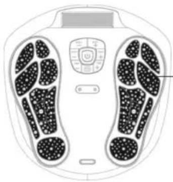 HOMEDICS CB-200-GB - Die Elektrodenfläche des Gerätes und das Gel-Pad - 1