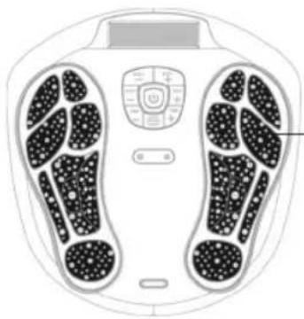 HOMEDICS CB-200-GB - Electrode area of the unit and the gel pad - 1