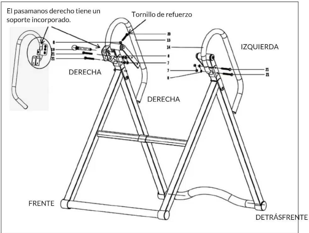 Klarfit Ease Delux - Paso 2: Atornillar el pasamanos - 1