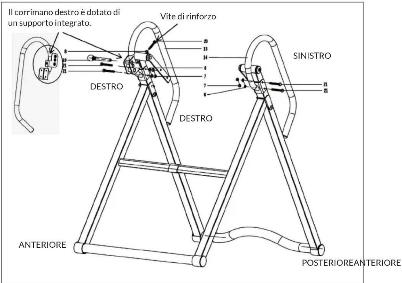 Klarfit Ease Delux - 2º passaggio: avvitare il corrimano - 1