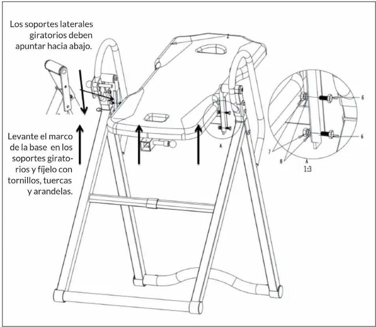 Klarfit Ease Delux - Paso 3: Montaje del respaldo en el marco de la base - 1