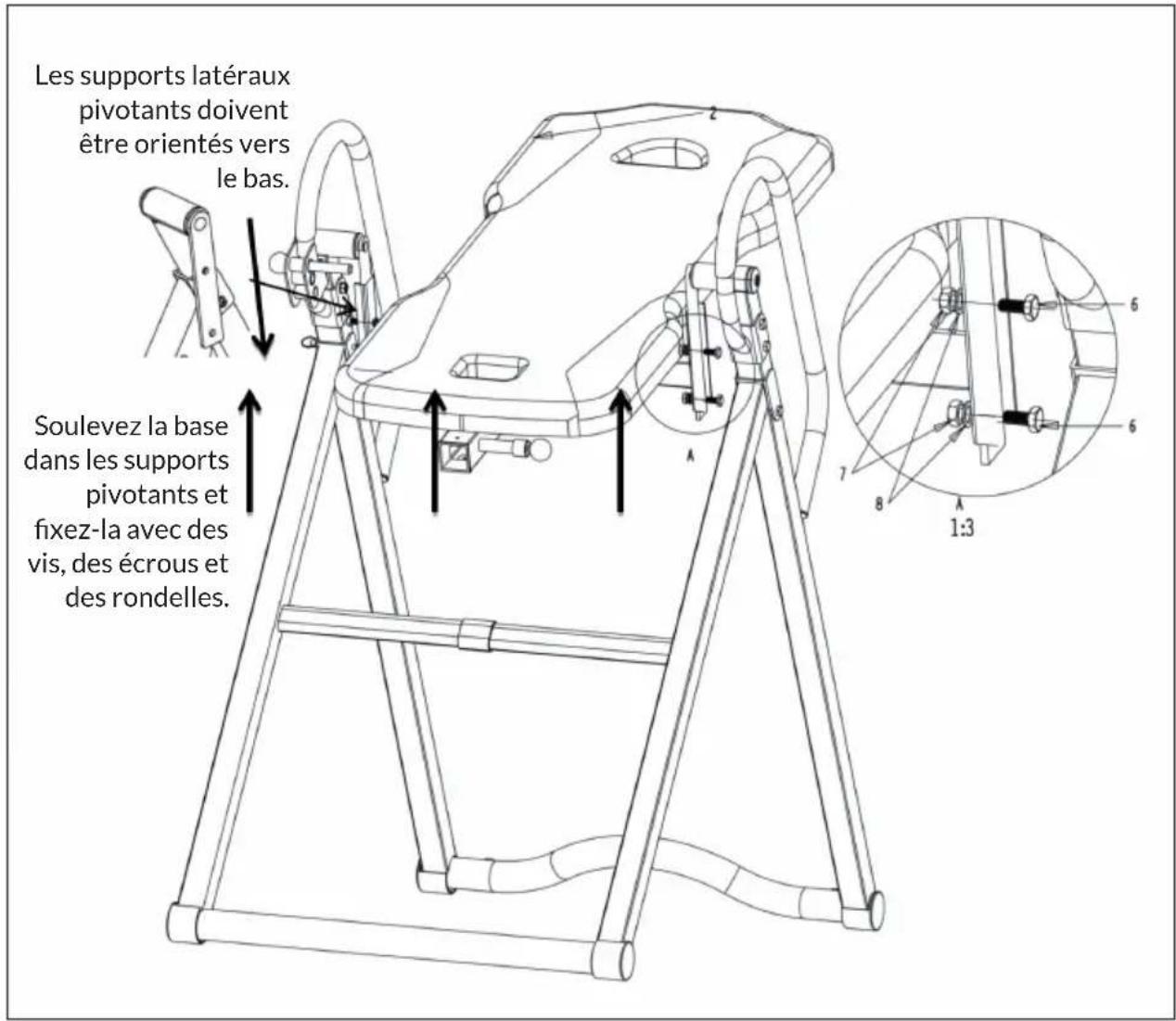 Klarfit Ease Delux - Étape 3 : Montage du dossier sur la structure de base - 1