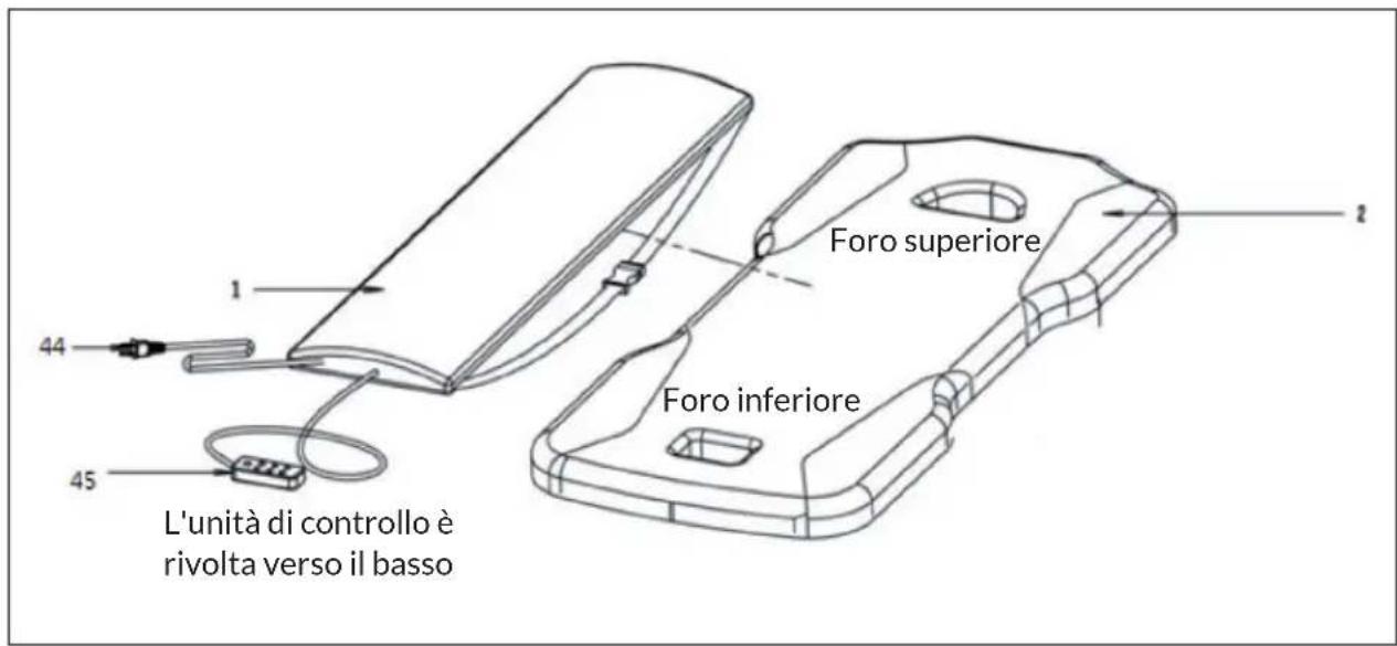 Klarfit Ease Delux - 6º passaggio: posizionare il cuscinetto per il massaggio termico - 1
