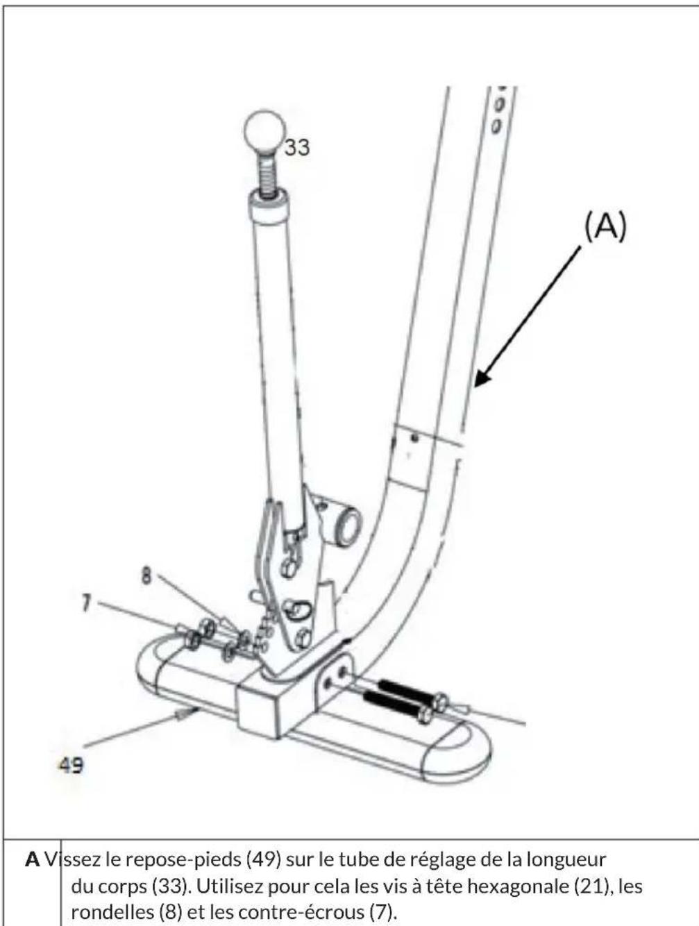 Klarfit Ease Delux - Étape 3 : Montage du dossier sur la structure de base - 2