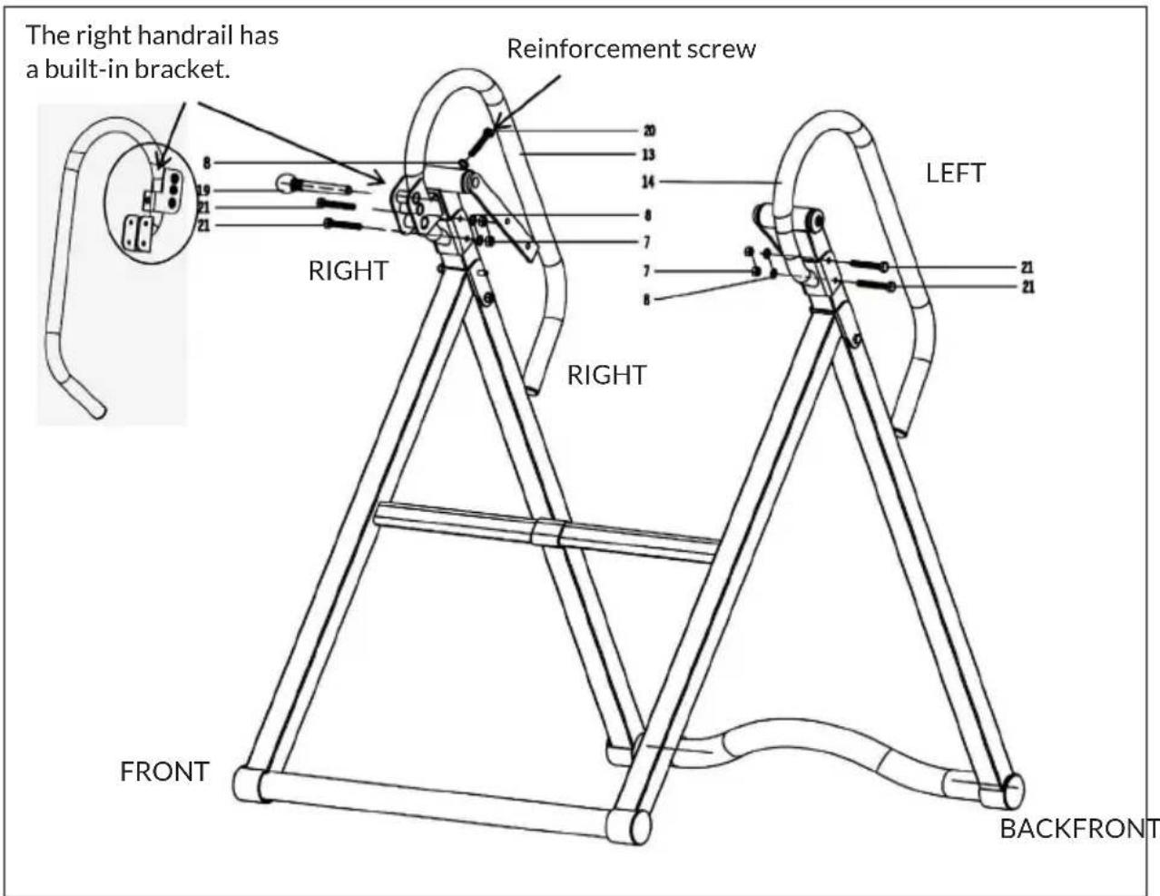 Klarfit Ease Delux - Step 2: Screw the handrail together - 1