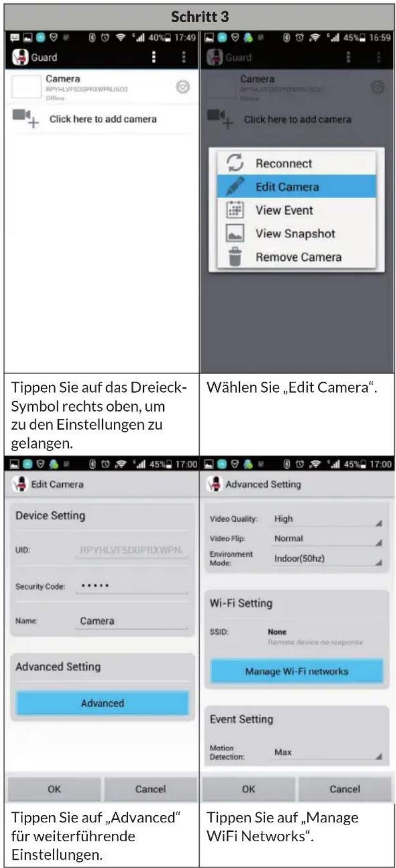 Duramaxx Eyeview IP - EINRICHTUNG DER ANDROID-APP - 4