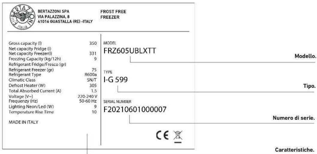 BERTAZZONI FRZ755UBLPTT - Presentazione dell'apparecchio - 2