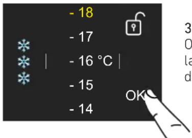 BERTAZZONI FRZ755UBLPTT - Para modificar las temperaturas del compartimento - 3
