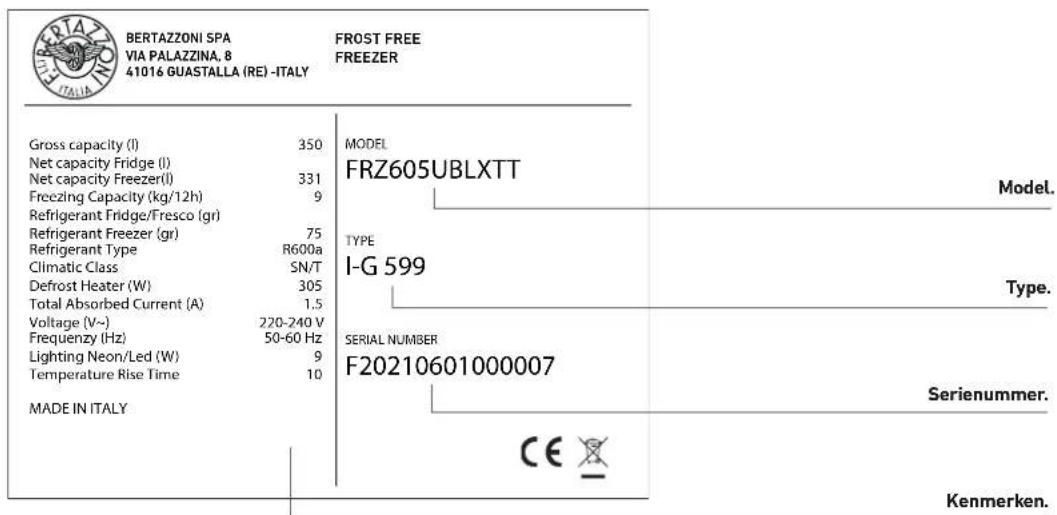 BERTAZZONI FRZ755UBLPTT - Ken uw apparaat - 2