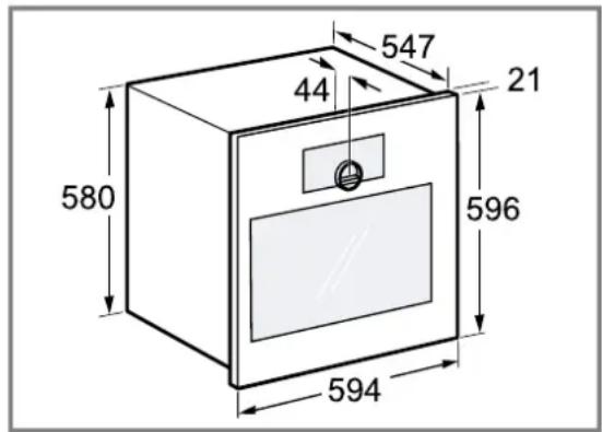 GAGGENAU GO221100 - Dimensions de l'appareil - 1