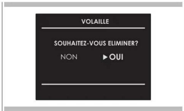 Fulgor Milano F7SCO24S1 - Effacer une recette personnalisée : - 1