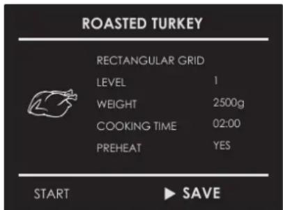 Fulgor Milano F7SCO24S1 - Saving a personalized recipe: - 3