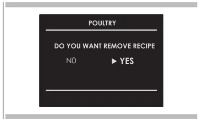Fulgor Milano F7SCO24S1 - Cancelling a Personalized recipe: - 1