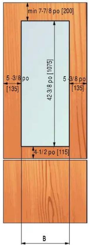 Hestan KWCL24 - DIMENSIONS DES PANNEAUX - MODÈLES KRB36-OV ET KRW24-OV - 1