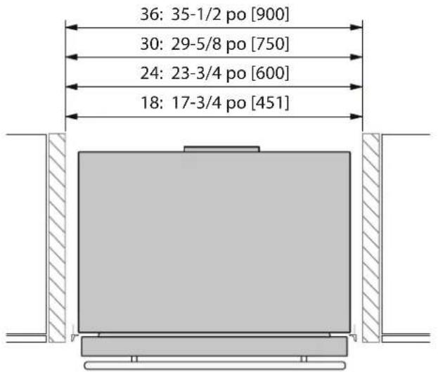 Hestan KWCL24 - DIMENSIONS DE LA DÉCOUPE ET MÉTHODES D'INSTALLATION - NON ENCASTRÉENCASTRÉ - 1
