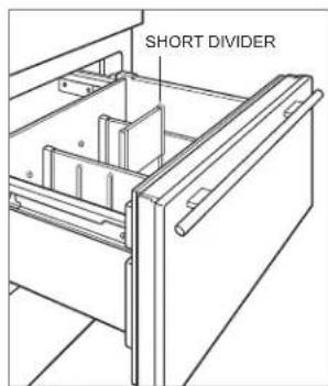 Sub-Zero DEU1550WA - To reposition a drawer divider: - 1