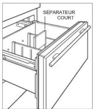 Sub-Zero DEU1550WA - Pour repositionner un séparateur de tiroir: - 1