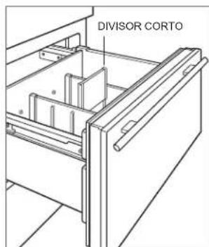 Sub-Zero DEU1550WA - Para reposicionar un divisor de cajones: - 1