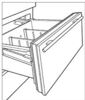 Sub-Zero DEU1550WA - Pour retirer/installer un tiroir de rangement : - 1