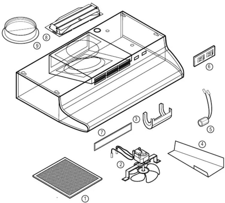 Air King AV1424 - PARTS DIAGRAM / DIAGRAMME DES PIÈCES - 1