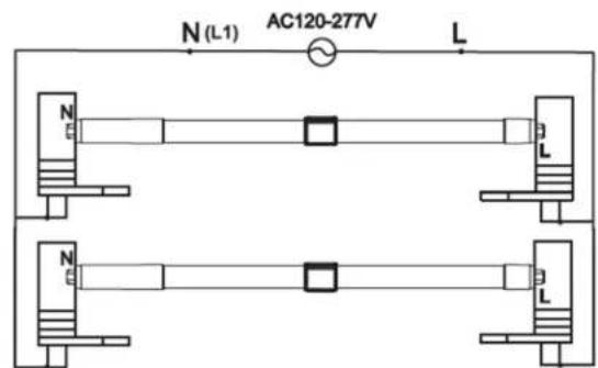 Satco S11757 - WIRING INSTRUCTION: R17D - ELECTRONIC BALLAST - 12