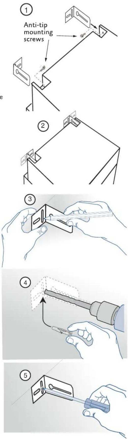 Hestan KFCL18 - MOUNTING SAFETY ANTI-TIP BRACKETS - KRP series - 1
