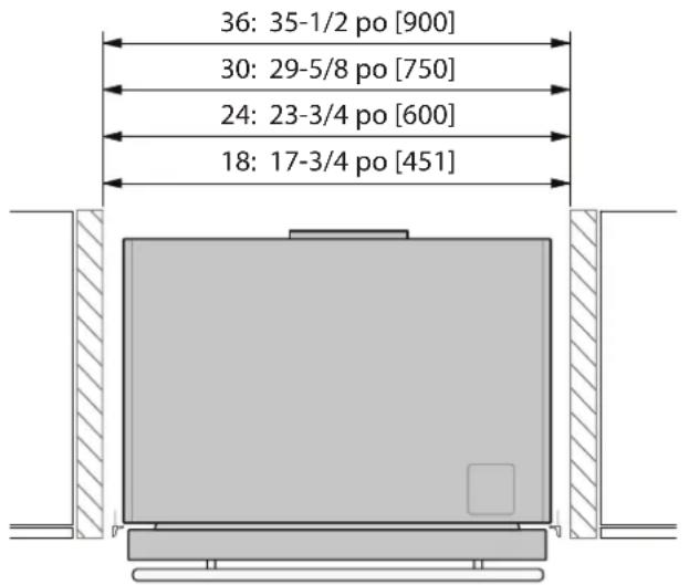 Hestan KFCL18 - DIMENSIONS DE LA DÉCOUPE ET MÉTHODES D'INSTALLATION - NON ENCASTRÉENCASTRÉ - 1