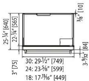 Hestan KFCL18 - INSTALLATION CUT-OUT - KRC, KFC, KWC MODELS - SS OR COLOR - 3