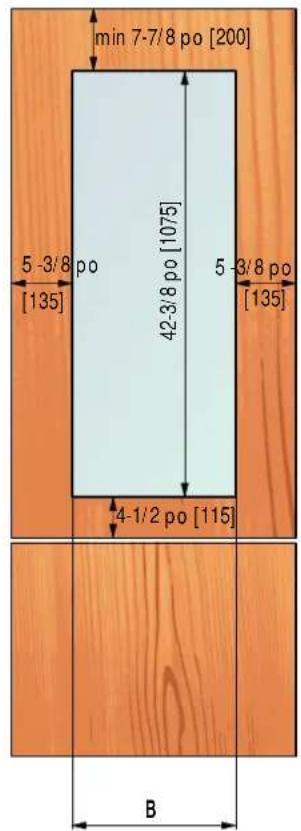 Hestan KFCL18 - DIMENSIONS DES PANNEAUX - MODELES KRB36-OV ET KRW24-OV - 1