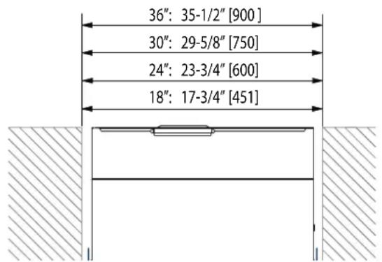 Hestan KFCL18 - CUT-OUT DIMENSIONS AND INSTALLATION METHODS - FLUSH - 1