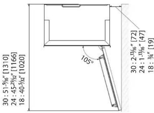Hestan KFCR18 - INSTALLATION CUT-OUT - KRC, KFC, KWG MODELS WITH OVERLAY - 2