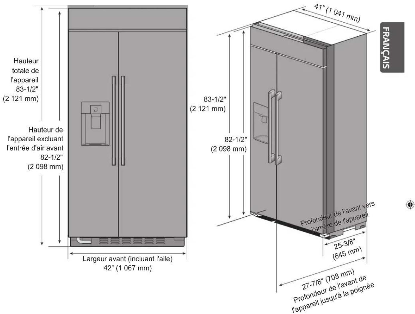 SKS SKSSB4202S - Dimensions détaillées de l'appareil - 1