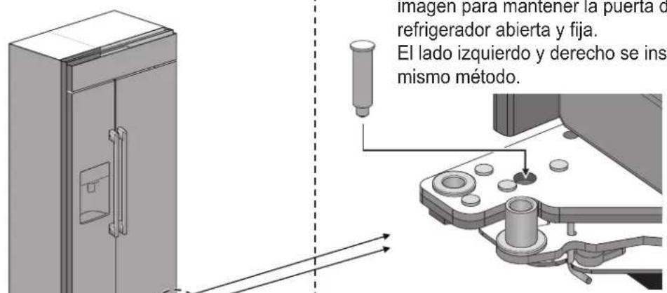SKS SKSSB4202S - Apertura de la puerta del refrigerador/congelador y fijación a 90 grados - 1