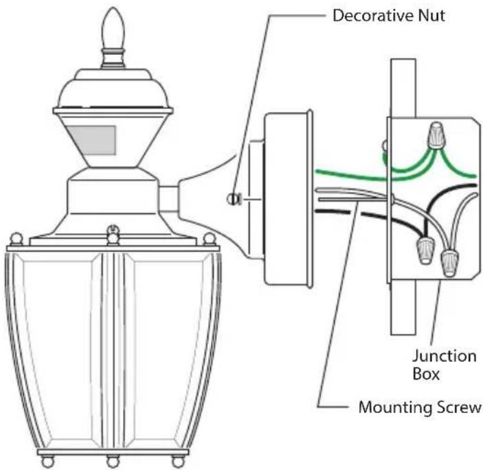 Heath Zenith 4170 - MOUNTING THE LIGHT FIXTURE - 1