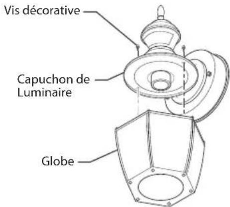 Vis décorative Capuchon de Luminaire Globe